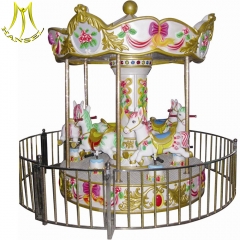 Hansel Hot sale! 6 seats coin operated carousel kiddie toy rides, merry go round, mini carousel