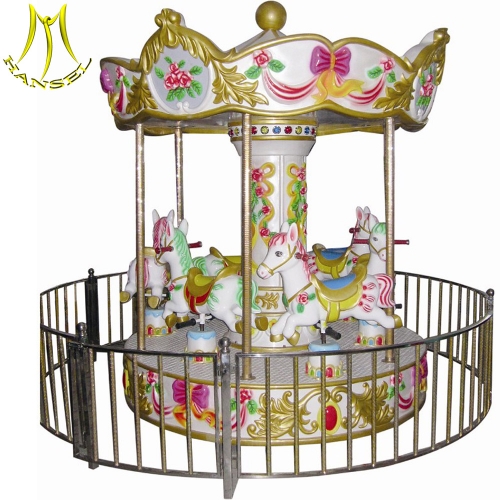 Hansel Hot Selling Revolving Horses Carousel Kiddie Ride For Sale
